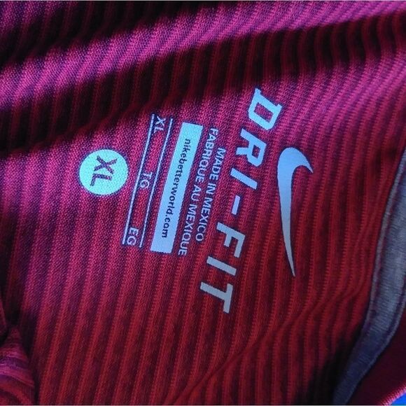 Nike Red Striped Athletic Tshirt - Picture 4 of 4